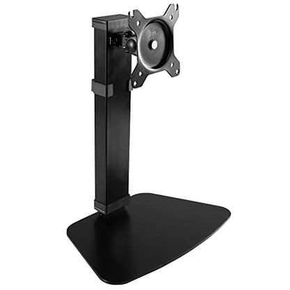 VIVO Mechanical Free Standing Single Monitor Mount Desk Stand, Tall Height Adjustable Arm for Screens up to 32 inches, Black, STAND-V001V