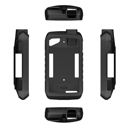 [3-Pack] INNOSURE Silicone Case x1, HD Clear Tempered Glass Screen Protector 5" x2 for Garmin Montana 700 700i 710 710i 750i 760i, Anti-Drop, Anti Static, Non-Slip, Durable - color: Sili Case (Black) + Glass (HD Clear)