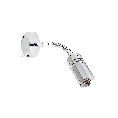 THALASSA 12V Short Gooseneck Reading Light with 5V USB, Warm White Dimmer
