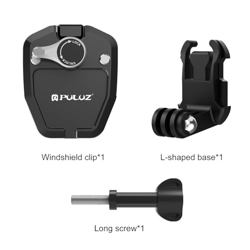 PULUZ Motorcycle Windshield Mount Clip, for Recording Cycling Experiences - size: Windshield Mount Clip