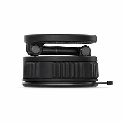 Vacuum Lock Magnetic Car Phone Holder, 5lbf Strong Suction, 360° Adjustable Triple-Axis Phone Stand, Reusable Washable PU Gel Base for iPhone 12-16 Series, Android Smartphones, Black