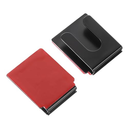2 Pcs Radio Microphone Hanger with Adhesive Back CB Mic Holder Mount Black Metal Car Microphone Holder Universal Radio Mic Clip Holders for Cars Homes Offices Classrooms 38 x 30 x 10 mm