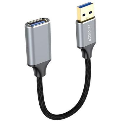USB Extension Cable 1ft, USB A 3.0 Extender Male to Female Cord Braided - size: 1 Feet