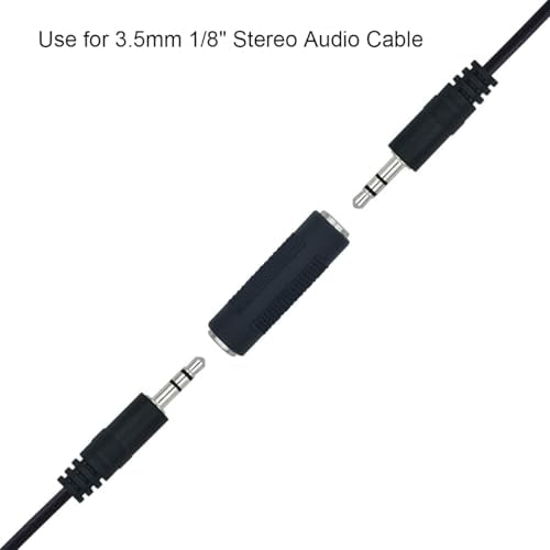 3.5mm 1/8" Female to Female Stereo Audio Adapter, 3.5mm Audio Interfaces Connector Jack Adapter (3)