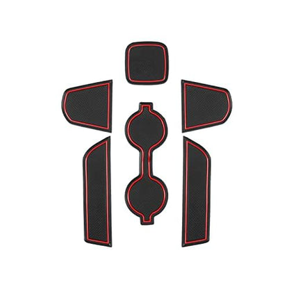 2022-2026 GR86 ZN8 Center Console Liners Mats Cup Holder Inserts Mats Non-Slip Center 2025 2026 GR86 Console Shifter Liner Trim Mats Anti-dust Door Pocket Liners Accessories 6 PCS (Red) - color: Red