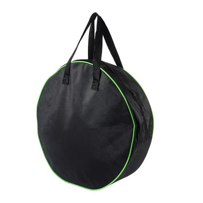 Klmnop 15.7 Inch Jumper Cable Bag - Round Waterproof Storage Bag, Organizer for EV & Garden Hoses (Black)