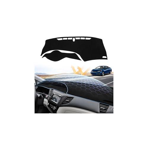Sunsdrew Dashboard Cover Mat for 2012-2015 Honda Civic Dash Cover - size: 16-21 Civic Dash Cover
