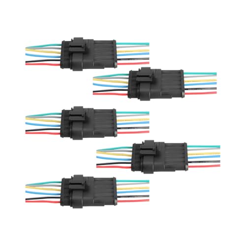 5PCS 6 Pin Car Electrical Wire Connector, Waterproof Male and Female Vehicle Terminal Wire Connectors Plug, Automotive Wire Plug Socket Kit, Universal for Sedan Truck Motorcycle - size: 6 Pin