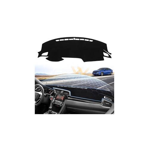 Sunsdrew Dash Cover for 2016-2021 Honda Civic Dashboard Cover Mat - size: 16-21 Honda Civic Dash Cover