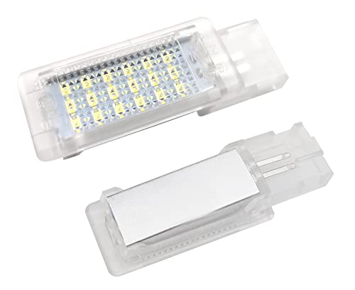 iJDMTOY Xenon White LED Compartment Glove Box or Footwell Lights Compatible with Volkswagen Jetta GTI Altas CC Eos, Powered by 3W 18-SMD LED Lights, Replace OEM Incandescent Lamps - style: White