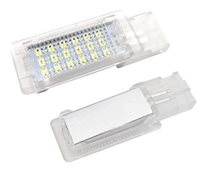 iJDMTOY Xenon White LED Compartment Glove Box or Footwell Lights Compatible with Volkswagen Jetta GTI Altas CC Eos, Powered by 3W 18-SMD LED Lights, Replace OEM Incandescent Lamps - style: White