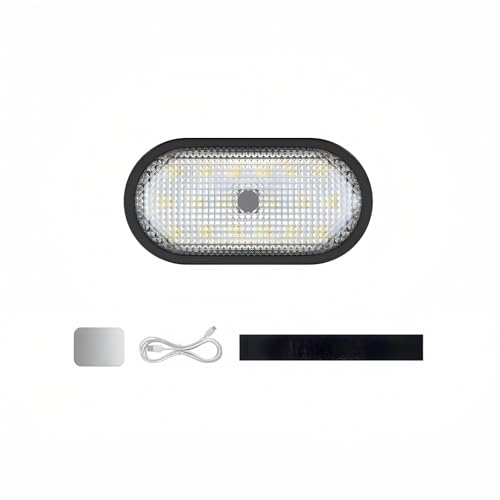 Zpana Car Interior Ceiling Roof Light, USB Rechargeable LED Magnetic Vehicle Inside Dome Lamp Map Reading Light, Portable Wireless Automotive Ceiling Light, Universal for RV SUV Sedan