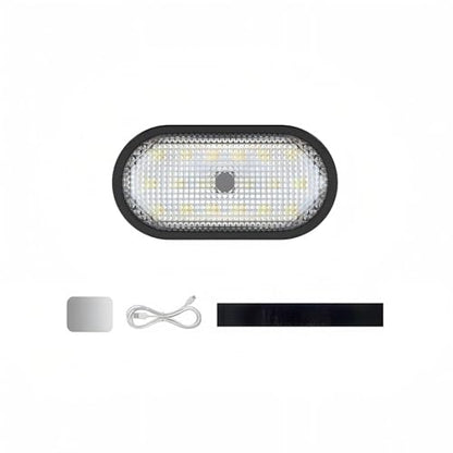 Zpana Car Interior Ceiling Roof Light, USB Rechargeable LED Magnetic Vehicle Inside Dome Lamp Map Reading Light, Portable Wireless Automotive Ceiling Light, Universal for RV SUV Sedan