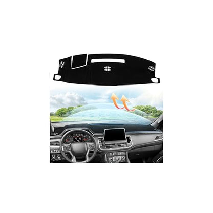 CARTIST Dash Cover fits for Chevy Suburban/GMC Yukon/Chevy Tahoe(Not for GMC Yukon Denali) 2021 2022 2023 Dashboard Cover Mat Non-Slip Carpet Sunshield Glare UV Rays Protector - color: 55.12*19.29(Suburban/Tahoe 21-23)