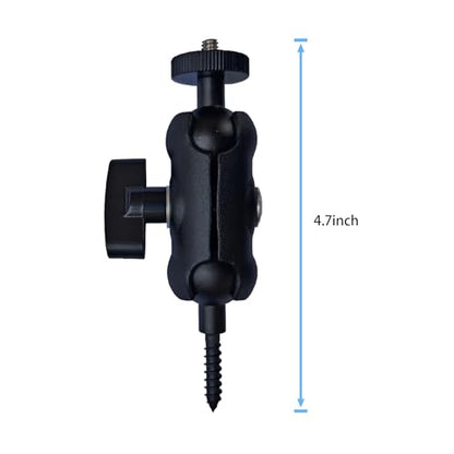 Adjustable Trail Camera Tree Mount: Game Camera Outdoor Mounting Bracket Holder with Double 360° Swivel Tilt Ball Joints, 2 Packs (4) - size: 4