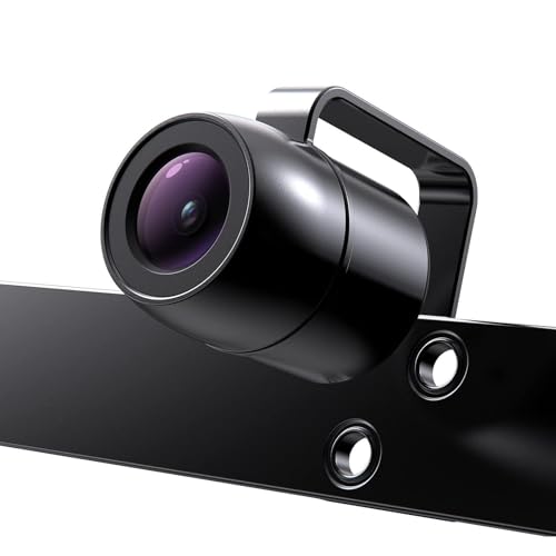eRapta HD Backup Camera Rear View License Plate Reverse Camera Universal for Pickup Truck Car SUV 149° Perfect Angle Night Vision IP69K Level Waterproof A1XT02 - color: Charcoal Black‌