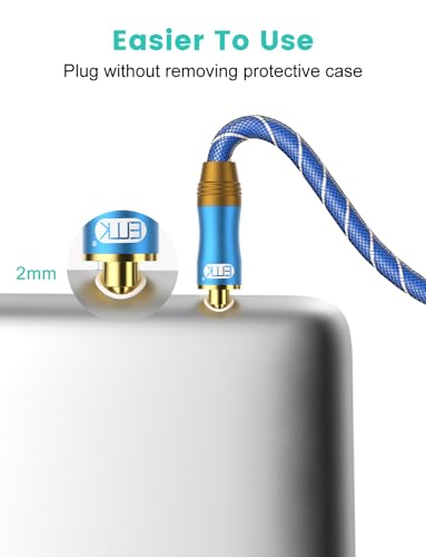EMK 90 Degree Right Angle Aux Cable - [24K Gold-Plated,Sound Quality] Audio Stereo Male to Male Cable (4FT/1.2M-2PCS) - size: 4FT/1.2M-2PCS