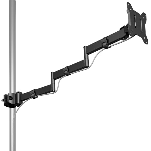 monTEK Long Arm Pole Mount Monitor Arm,17–32" Full Motion,22 lbs, 25" Reach - size: 25" Long Arm
