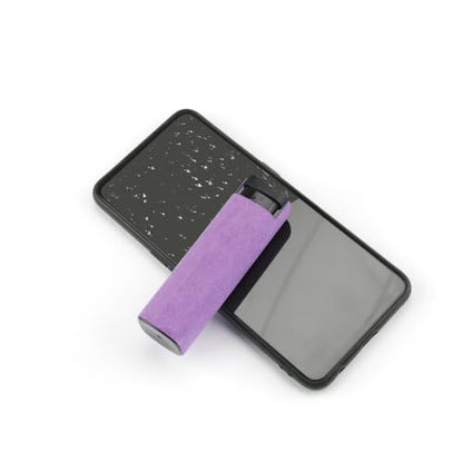 2-in-1 Microfiber Screen-Cleaning Tool with Spray Bottle and Cloth, Portable Dry Cleaner for Phones Tablets TVs Glasses Cars, Purple - color: purple
