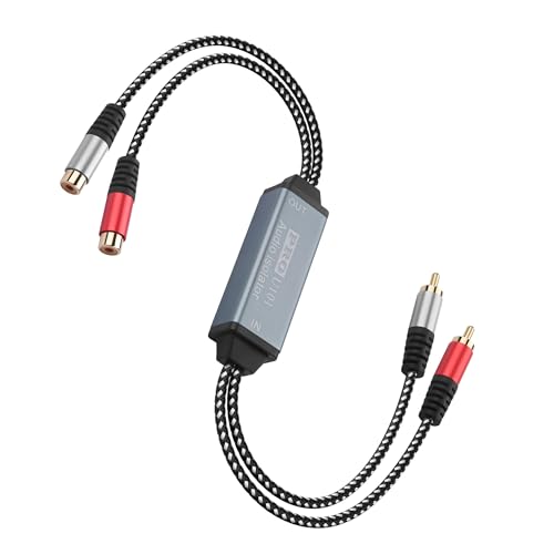 RCA Noise Isolator, Dual Channel RCA Ground Loop Audio Signal Filter,for Car Audio/Home Stereo System, High-Fidelity Sound Eliminating Buzzing Noise
