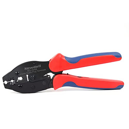Spark Plug Wire Crimper, Newdeli Crimping Pliers for Spark Plug Stripping Tool, ND-2048 for Crimping and Stripping Spark Plug Wire, Dia 8.0-8.5mm,Ratchet spark plug wire crimping tool - style: ND-2048 for spark plug terminals