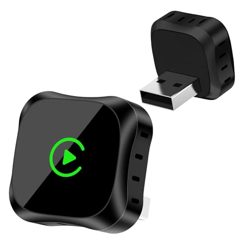 Wireless 2-in-1 CarPlay Adapter for Android: BANKKY Fast Auto-Connect 5GHz Dual-Band Car Adapter for iPhone Stable Connection Plug & Play Low Latency Mini Upgraded Wired to Wireless for CarPlay