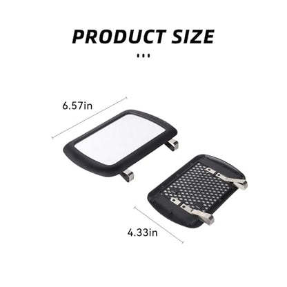 6.6 x 4.3 Inch Sun Visor Vanity Mirror, Black