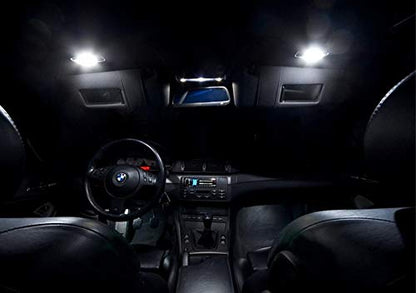 iJDMTOY LED Sun Visor Vanity Mirror Lights For BMW 5/7 Series - style: Grey