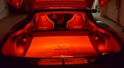 ICBEAMER 12" Red 18 SMDs 2835 LED Strip Light Universal Fit Car Trunk Cargo Area or Interior Illumination - color: Red