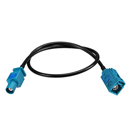 Bingfu Fakra Z Female to Male Vehicle Antenna Extension Cable 30cm 12 inch for Car Stereo Android Head Unit GPS Navigation FM AM Radio Sirius XM Satellite Radio 4G LTE TEL Telematics Bluetooth Module - size: 12inch / 30cm