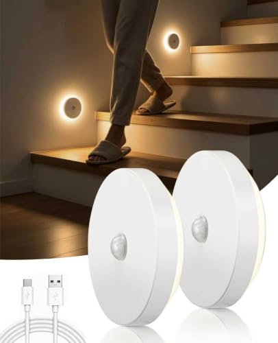 Rechargeable Battery Night Lights 2 Pack, Motion Sensor Light Indoor - size: 2 Pack