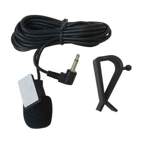 2024 Upgrade Car Microphone Stereo 3.5mm Jack Assembly Mic Car Radio Microphone for Kenwood Power Acoustik JVC Sony Jensen Alpine Car Vehicle Head Unit Bluetooth Enabled Audio GPS DVD