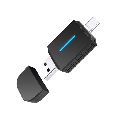 2 in 1 Wireless-CarPlay-Adapter-for Cars,Android Auto USB/Type-C Plug&Play - color: Dual Type Plug