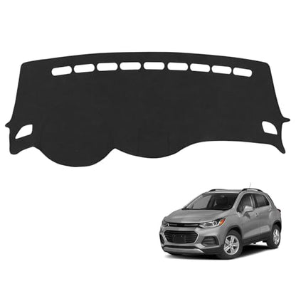 Black Dashboard Dash Board Cover Mat Carpet for Chevy Trax 2017-2023 Accessories Dash Cover Flannel Material Dash Mat Sunshade - size: for Chevy 2017-2023 Trax