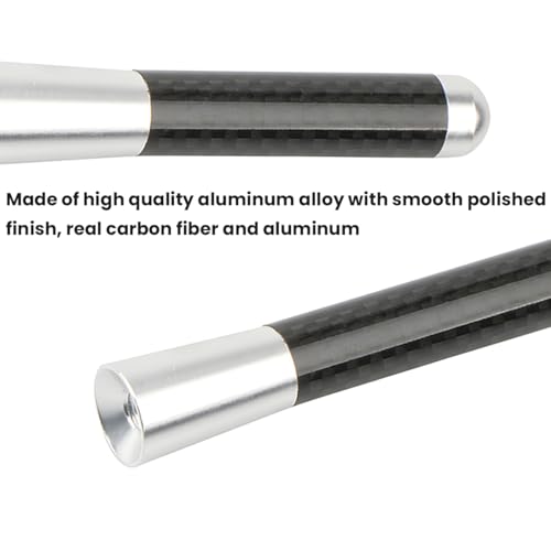 BESULEN 3.1 Inch Car Short Antenna, American Flag Design, Silver - color: Silver, size: 3.1 Inch