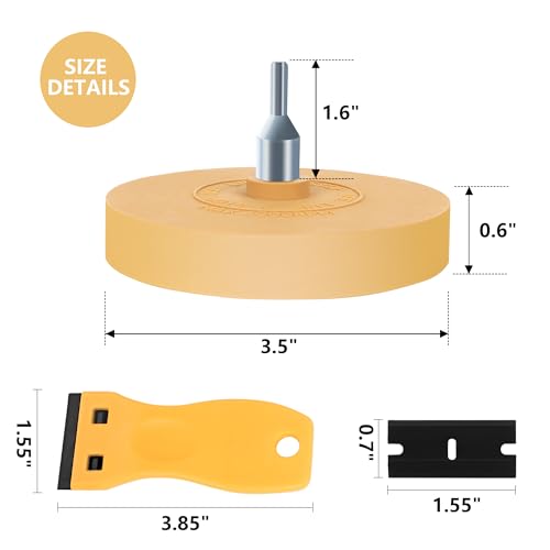 3.5in Eraser Wheel, Safe On Paint, Scented Adhesive Eraser Wheel for Drill - style: 3.5in add fragrance
