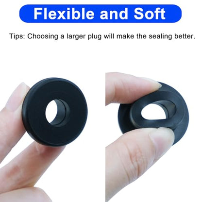 10PCS Rubber Grommets Kit for Wiring (7/8 Inch Drill Hole, 1/2 Inch ID) - size: 7/8"DH, 1/2"ID