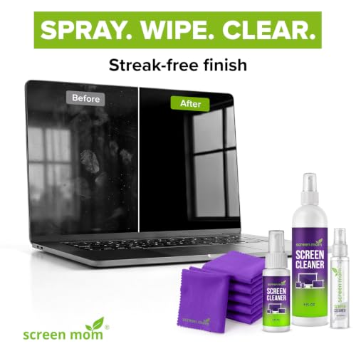Screen Cleaner 6-Pack Microfiber Cloths for TV, Car, Laptop & Computer