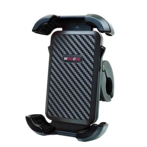 Windone Bike Phone Holder, Motorcycle Phone Mount, Handlebar Phone Mount for Bicycle Scooter, Bike Accessories Compatible with 4.7"~6.7" iPhone, All Smartphones, Black - color: Black