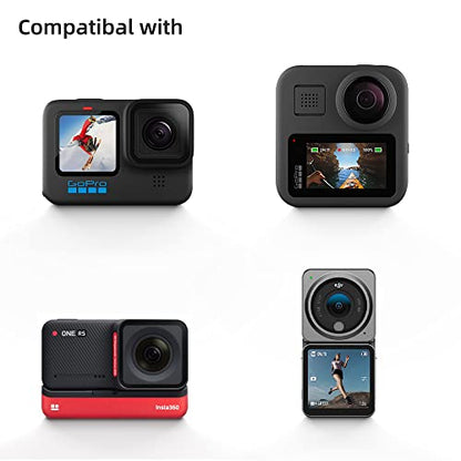 Aluminum 360 Degree Rotation Camera Swivel Mount, Vertical Metal Bracket Adapter Compatible with GoPro Hero 13/12/11/10, DJI Action 6/5 Pro/4, Sony and Other Action Cameras (Adjustable Adapter Mount) - color: adjustable adapter mount