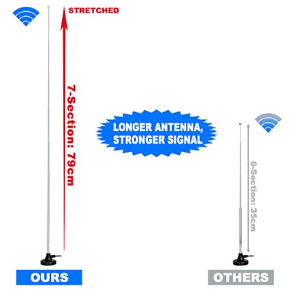 Bingfu Strong Magnetic Base FM Radio Antenna Telecopic for Pioneer Onkyo Yamaha Marantz Sherwood Indoor Digital HD FM Radio Bluetooth Home Stereo Receiver AV Audio Video Home Theater Tuner