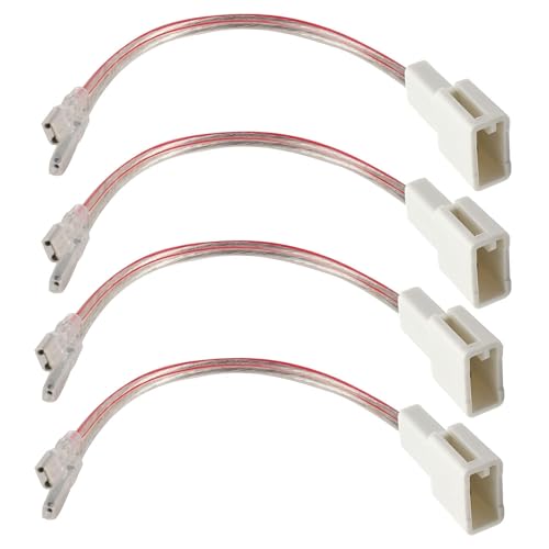NuIth Car Speaker Wiring Harness Adapters for Toyota 2000-2015 4Runner Camry Tundra FJ Cruiser, Subaru WRX STI 2012-2019 Aftermarket Front Rear Door Speaker Connector 4 PCS