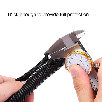 Alex Tech 25ft - 3/4 inch Split Wire Loom Tubing - Black - color: Black, size: 3/4"-25ft