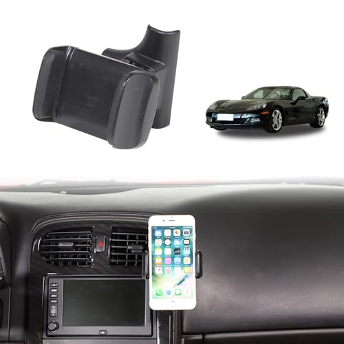 Car Phone Holder for Corvette C6 2005-2013 Centre Console Air Vent Rotatable Fixed Mobile Phone Mount Holder for Car Fit for iPhone Android and Universally Smartphones (Style A)