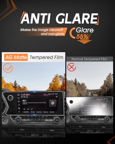 CDEFG For 2024 2025 2026 GMC Canyon Screen Protector - 11.3 Inch Matte Anti Glare Tempered Glass - Canyon (Elevation, AT4, Denali, AT4X) Touchscreen Accessories - color: Canyon 11.3 Inch Matte Anti Glare