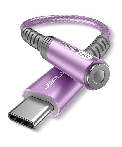 JSAUX USB C to 3.5mm AUX Audio Adapter for iPhone 17/15, Galaxy S24, Purple - color: Purple, size: 1 x 0.6ft