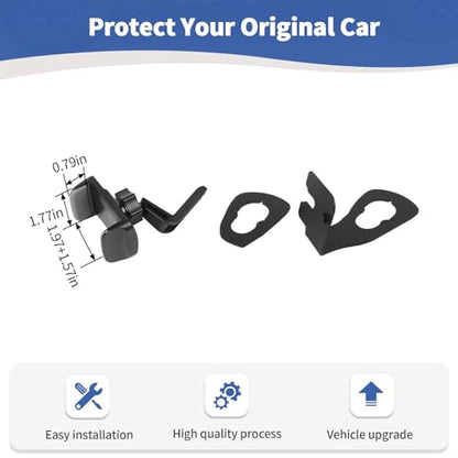 RT-TCZ for Wrangler JK Radio Mic Mount Holder, Passenger Grab Bar Walkie Talkie Phone Mount for Jeep Wrangler JK JKU 2011 2012 2013 2014 2015 2016 2017 - color: Black 11-17