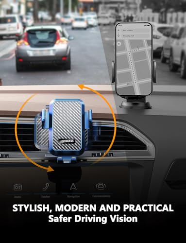 Wireless Car Charger, JOYMASS 15W Fast Charging Auto Clamping Car Charger Cell Phone Holder Mount Vent for iPhone 15 14 13 12 Mini Pro Max, Samsung Galaxy S24 Ultra S23 S22 S21+ Note 20, etc - Blue - color: BLUE