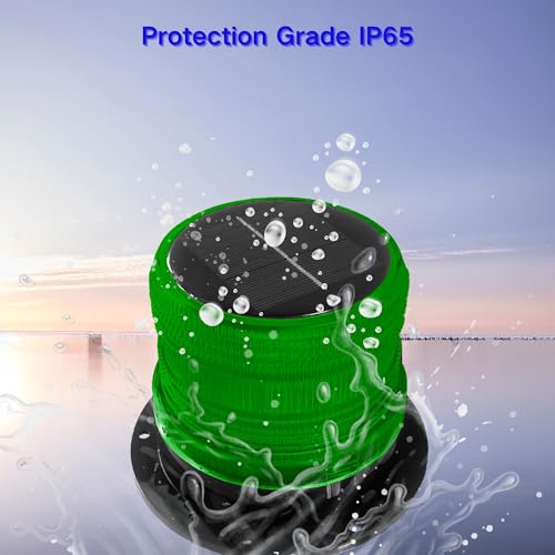 Cloud Fire Solar Strobe Light for Boat Yacht, Green - color: Green