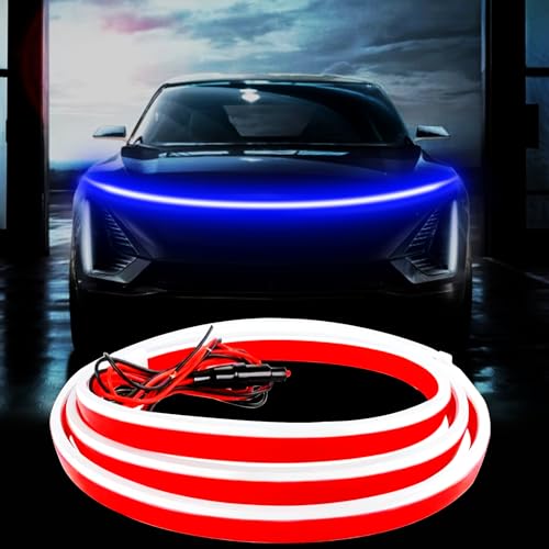 Car LED Hood Light Strip for Cars, SUVs, Trucks, Blue, 70 Inch - color: Blue, size: 70 Inches